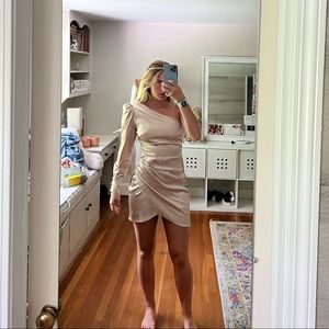 Altered state one shoulder silk dress